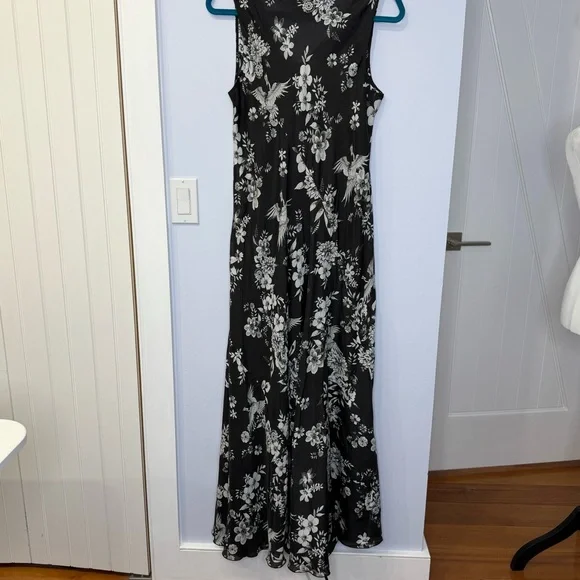 Johnny Was Dreamer Silk Bias Floral Black & White Maxi Dress. Size M. NEW w/tags - Picture 2 of 6